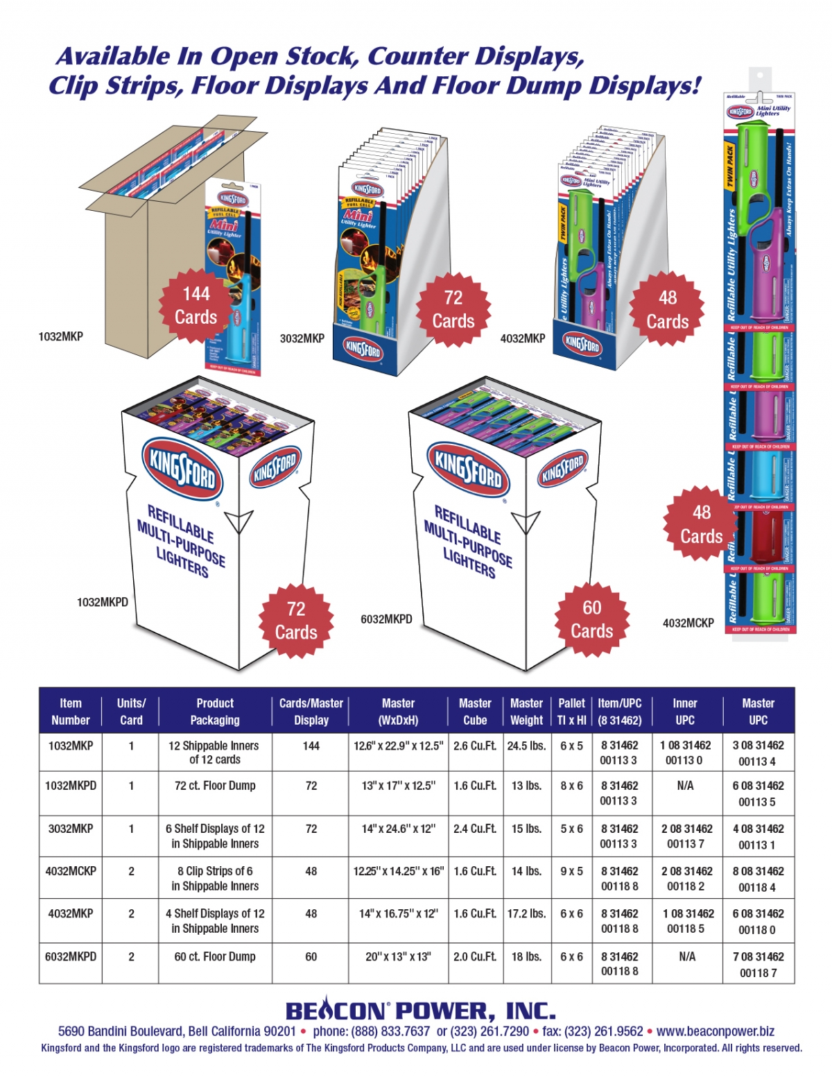 KINGSFORD® LIGHTERS Beacon Power